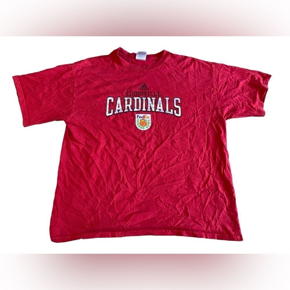 Y2K Adidas Louisville Cardinals Orange Bowl Tshirt